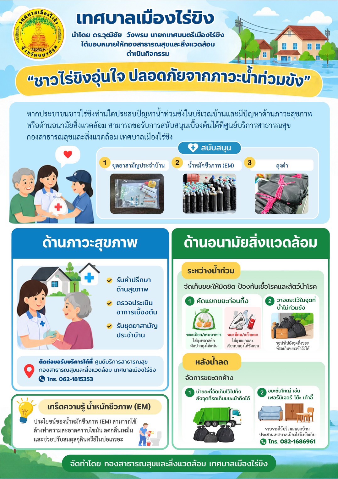 ชาวไร่ขิงอุ่นใจ ปลอดภัยจากภาวะน้ำท่วมขัง